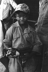 A happy young soldier