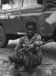 A happy young soldier